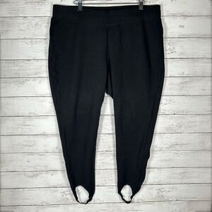 Chico’s Ponte Black Stirrup Rayon Nylon Spandex Legging Pant XL Petite 3